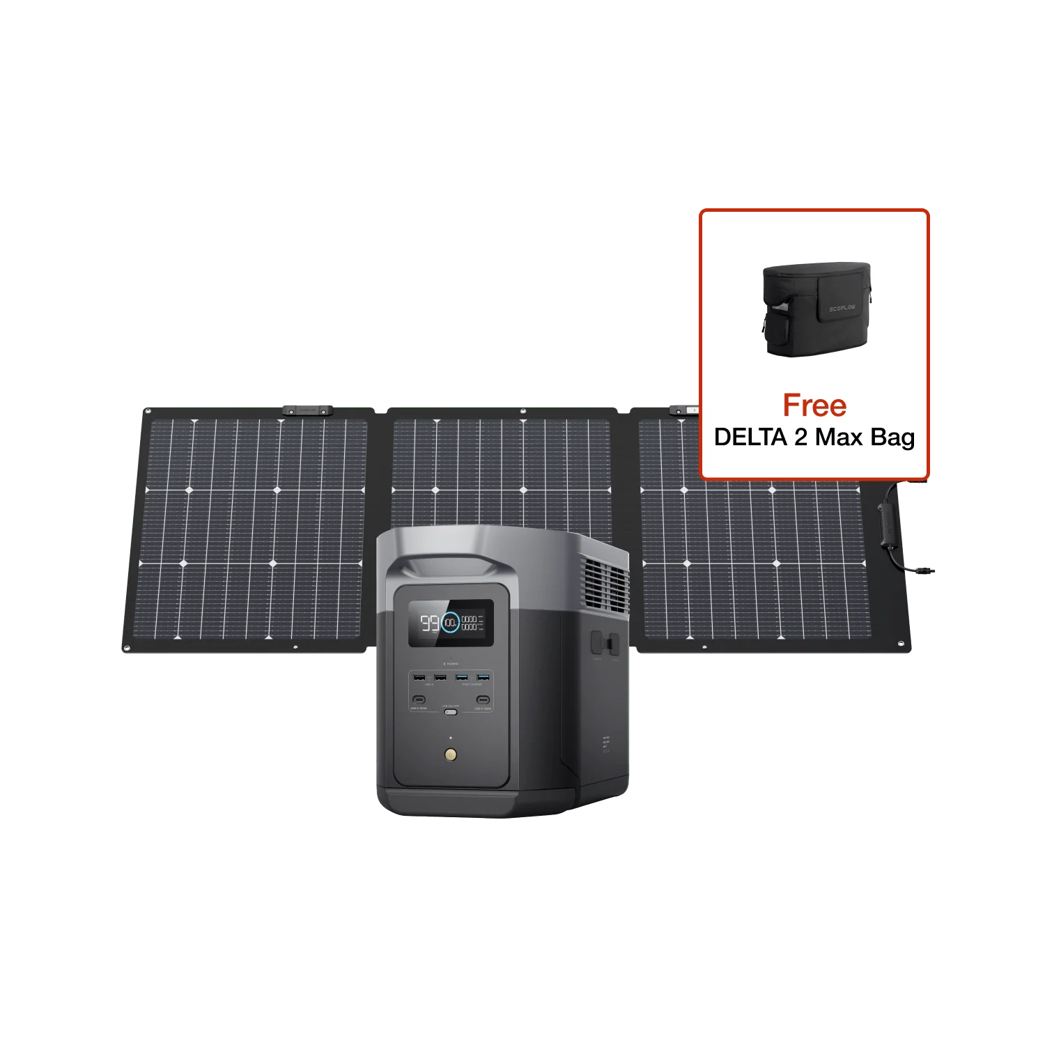EcoFlow DELTA 2 Max Solar Generator (PV160W) - Image 3