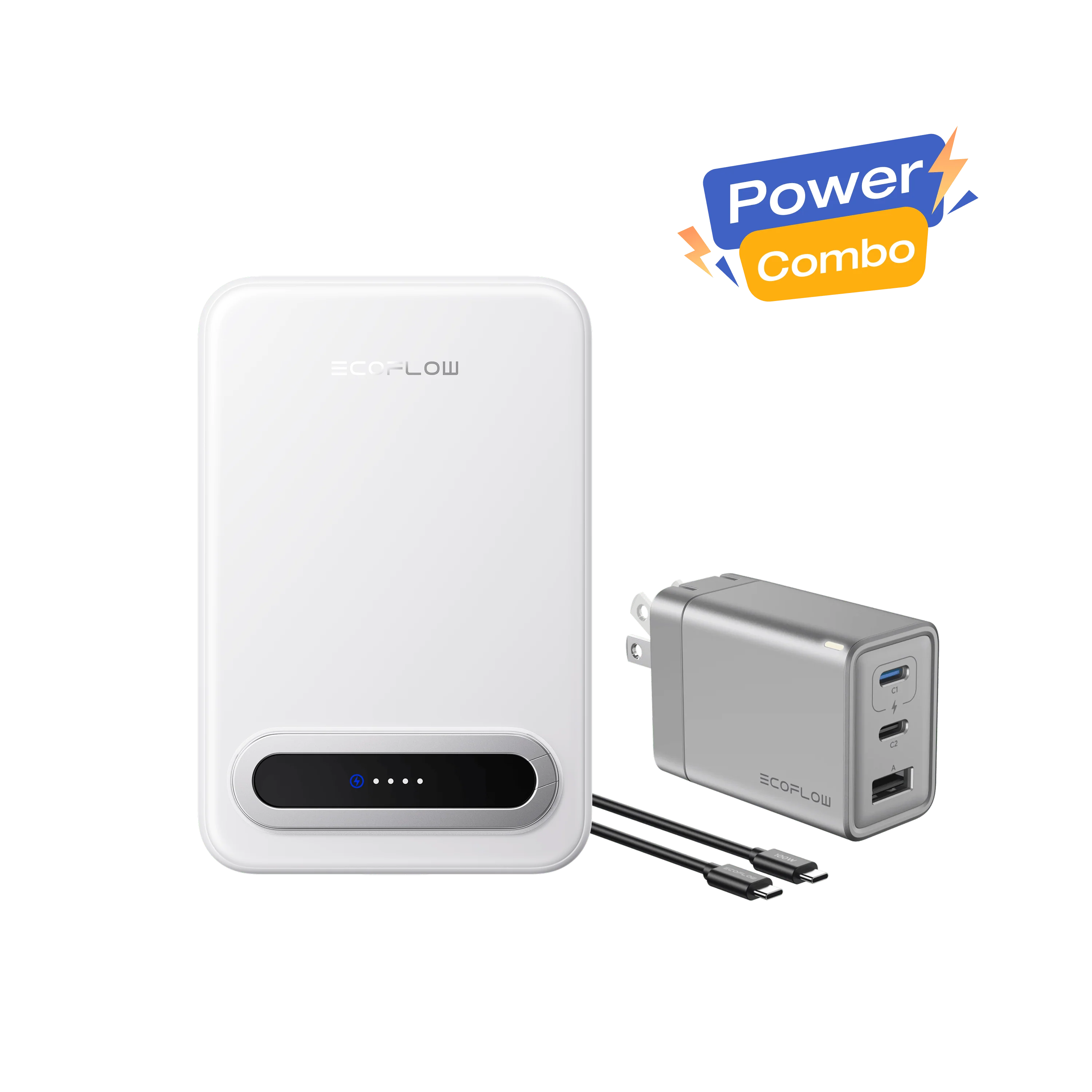 EcoFlow RAPID Mag Qi2 Power Bank (10K, 15W) + RAPID 65W GaN Charger with 100W Cable - Image 2